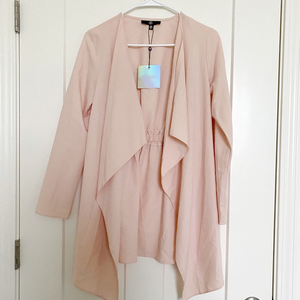 Missguided Blush Waterfall Jacket